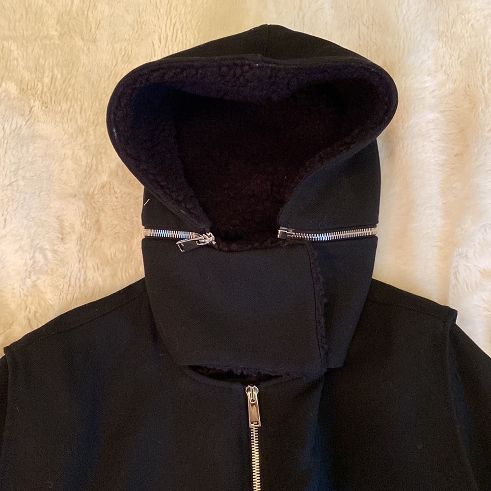 Paco Rabanne Wool Bomber Jacket with Removable Hood - Picture 2 of 6